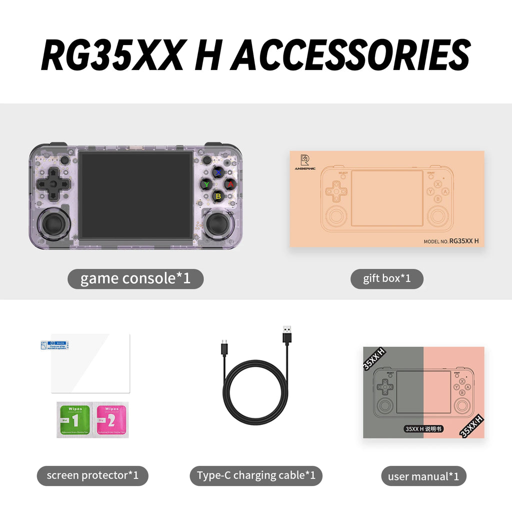 ANBERNIC RG CubeXX & RG40XX H & RG35XX H Retro Handheld Game Console H700 Linux  64-bit 5000 Video Games Supports WIFI Bluetooth