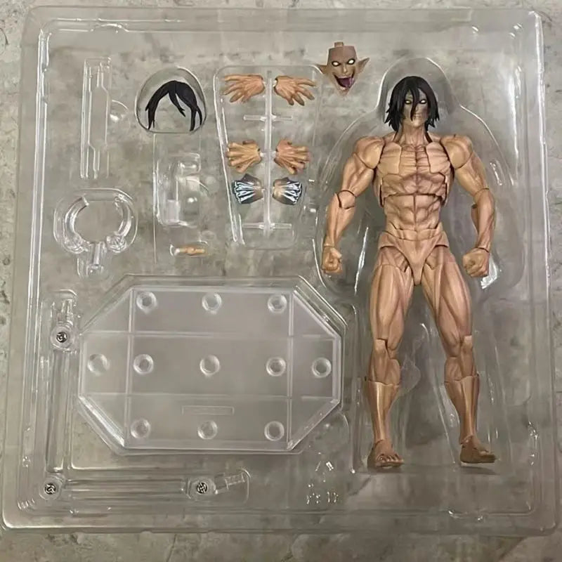 Attack On Titan Eren Jaeger Colossus Form Assembly Model Kit Action Figures Doll Pvc Toys Collect Ornaments Boy Surprise Gifts