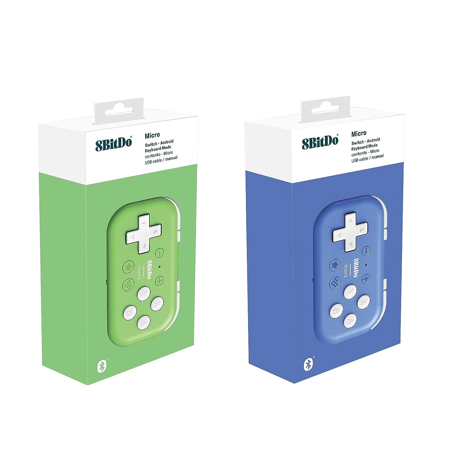 8BitDo Micro Bluetooth Gamepad Mini Game Controller for Switch, Android, and Raspberry Pi, Supports Keyboard Mode