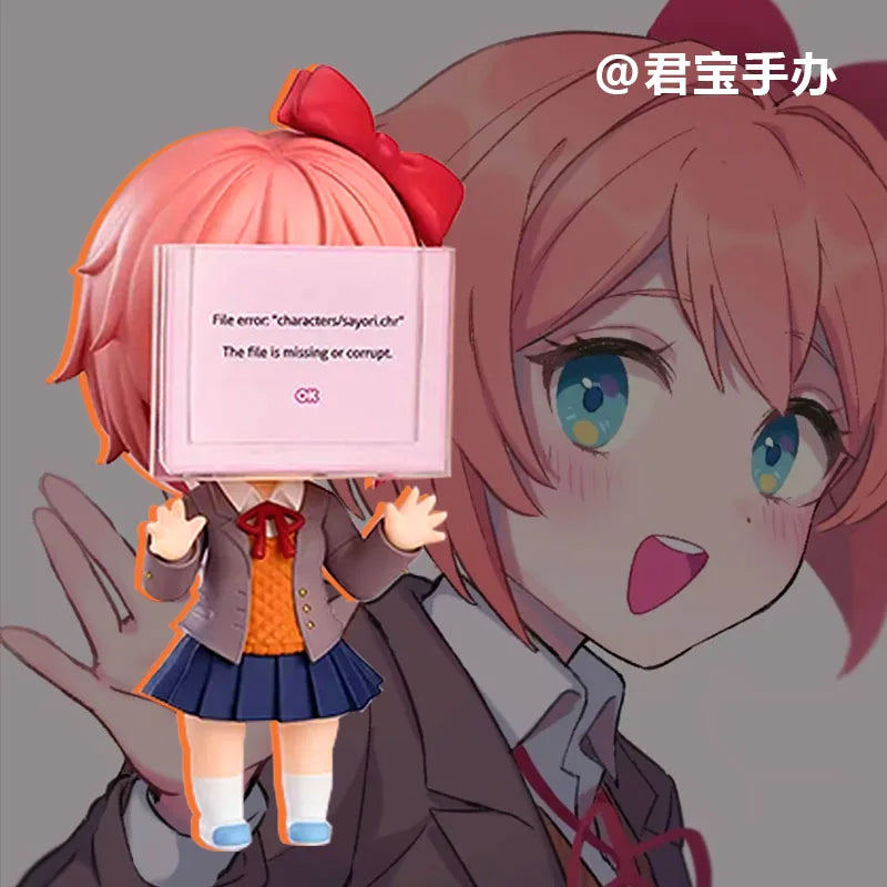 #2283 Doki Literature Club! Yuri Anime Girl Figure #1817 Monika Action Figure Natsuki/Sayori Figurine Model Doll Toys Gifts