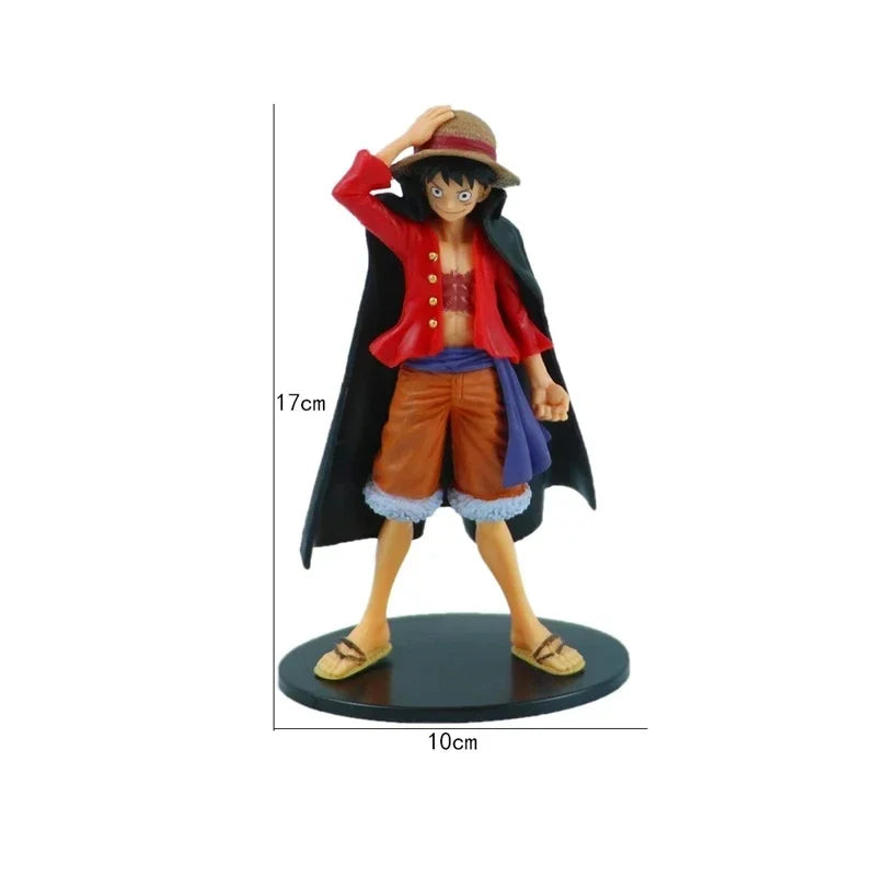 **18cm One Piece Anime Figure Pirate Warriors Monkey D Luffy Roronoa Zoro Sanji Usopp Action Figures Collectible Model Toys