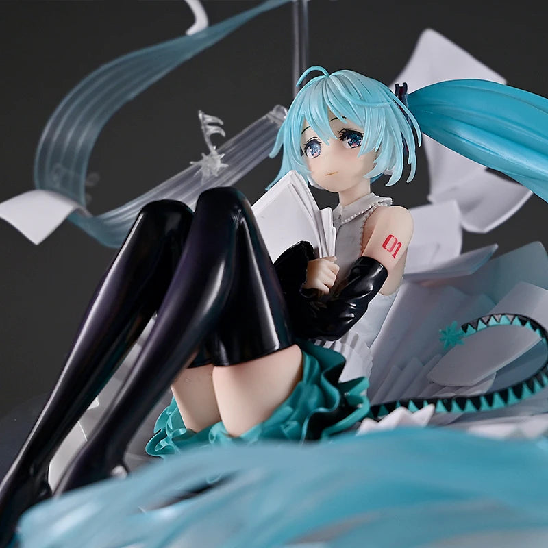Hatsune Miku Music Note Ver Anime Figures Static Model Statue Chassis Desktop Decoration Trendy Toys Surprise Collectable Gifts