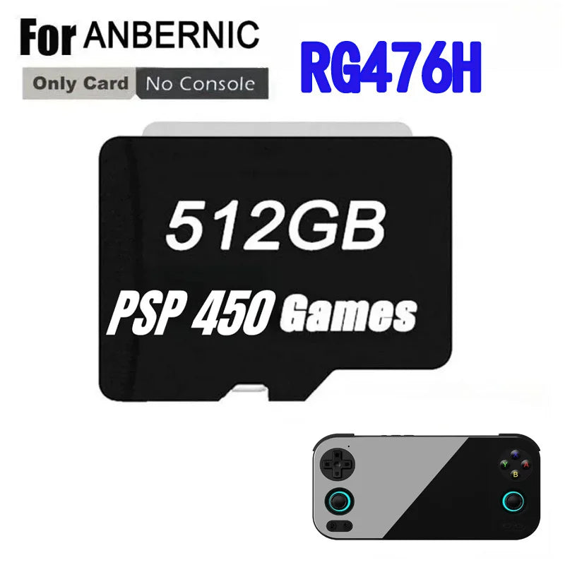 FOR ANBERNIC RG476H TF Card Portable PS2 Handheld Game Console Memory Card SD Card 80000 Games PS2 512G 256G 128G Game Card