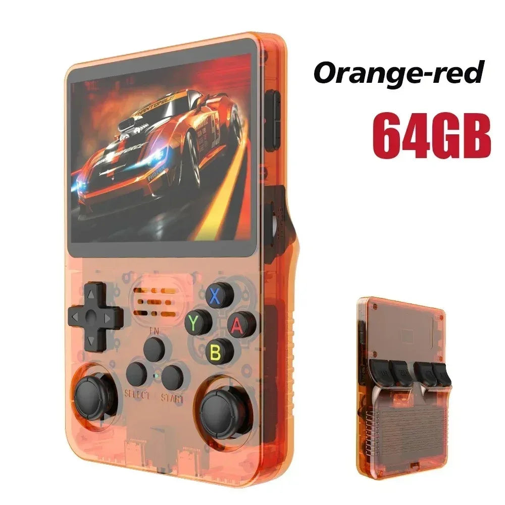 New Retro R36S Handheld Video Game Console 3.5 Inch IPS Screen 64GB/128GB Preloaded Games Portable Pocket Player Linux System