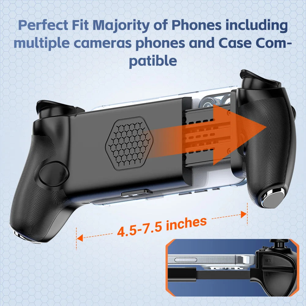 JiaYing Mobile Game Controller Wireless Phone Gamepad For IOS/ Android/ PC/ Switch USB-C Plug and Play Gaming Controller S5S8