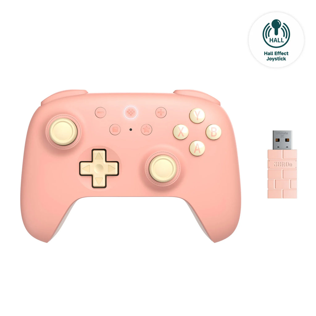 8BitDo Ultimate 2C Wireless Game Controller 2.4G Gamepad with Hall Effect for PC,Windows 10 11,Steam Deck,Raspberry Pi,Android