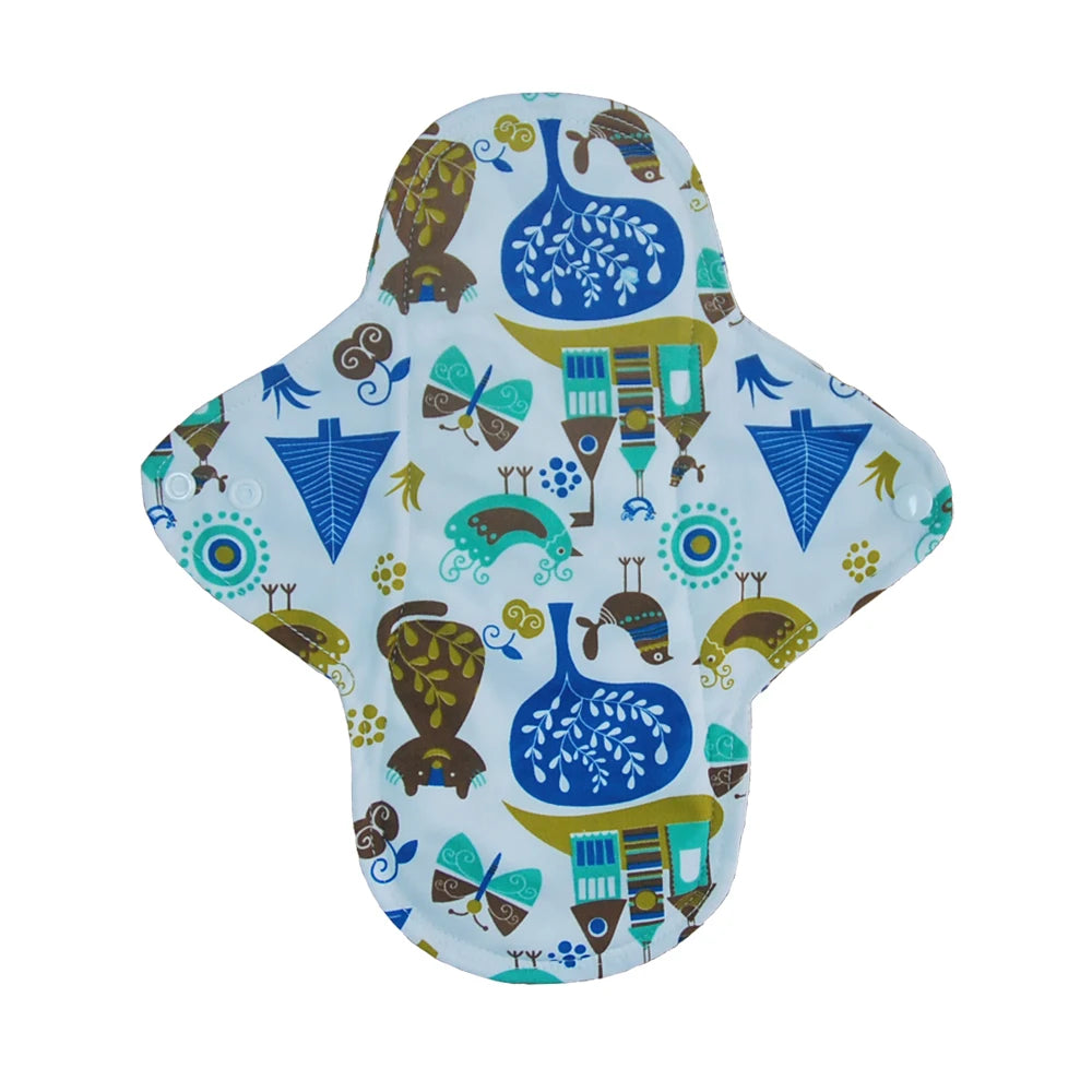 Bamboo Charcoal Menstrual Postpartum Reusable Panty Liner Daily Pads Period Relief Women Care Reusable Sanitary Cloth Pads