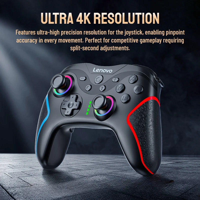 Lenovo S01 4K Joystick Resolution Bluetooth Gamepad for Switch/2/OLED/Lite/PC/iPhone/Android Mobile Phones Video Game Controller