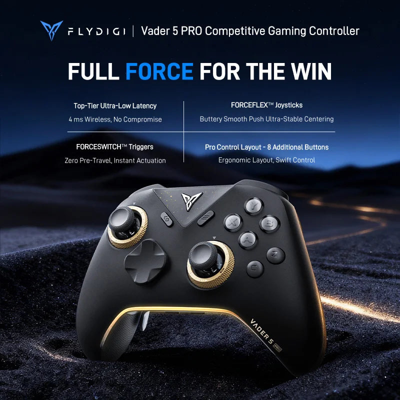 Flydigi Vader 5 Pro Game Controller Gamepad Athletic Elite Handle Wireless Gaming Controllers With Hall Rocker For Switch PC IOS