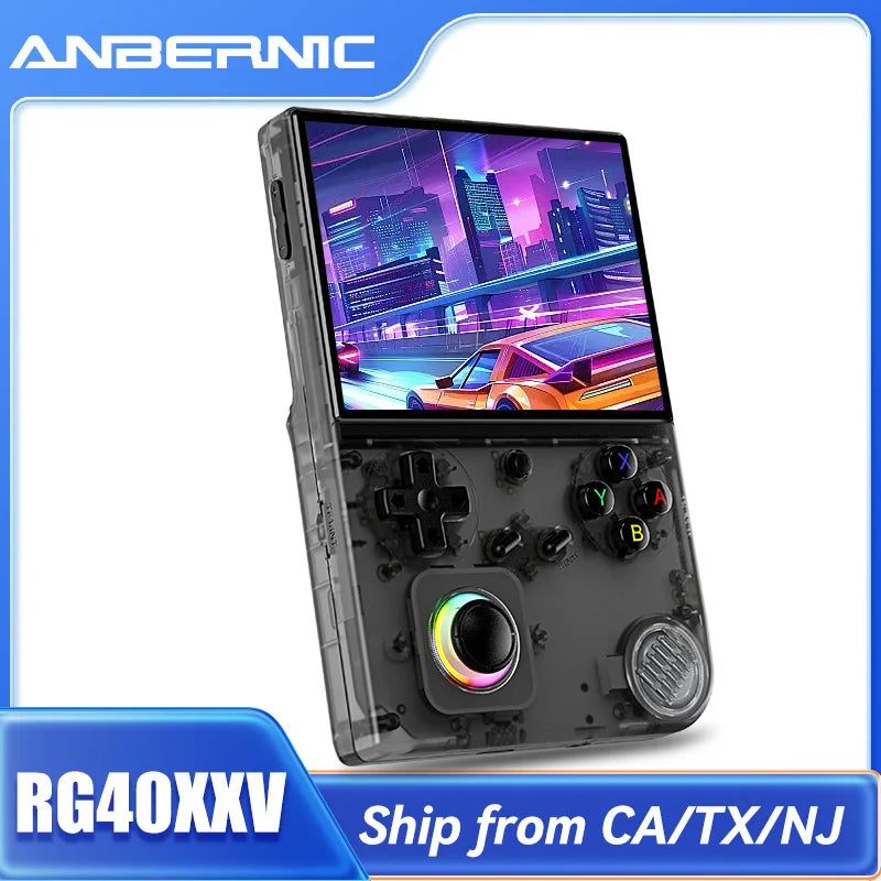 ANBERNIC RG40XXV Handheld Game Console 4''IPS Screen Video Output Joystick RGB Lighting Effect Streaming RG 40XXV Ebook MP4 Gift