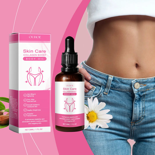 Collagen Boost Body Oil Buttock Up Hip Enhancer Shaping Body Curve Sexy Lifting Butt Breast Enlargement Massage Firming Body Oil