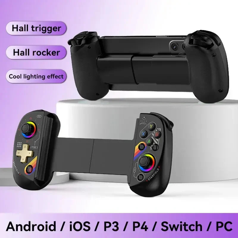 BSP-D9 Mobile Phone Stretch Game Controller Wireless Bluetooth PC Tablet For Switch/PS3/PS4 Dual Hall Somatosensory Controller