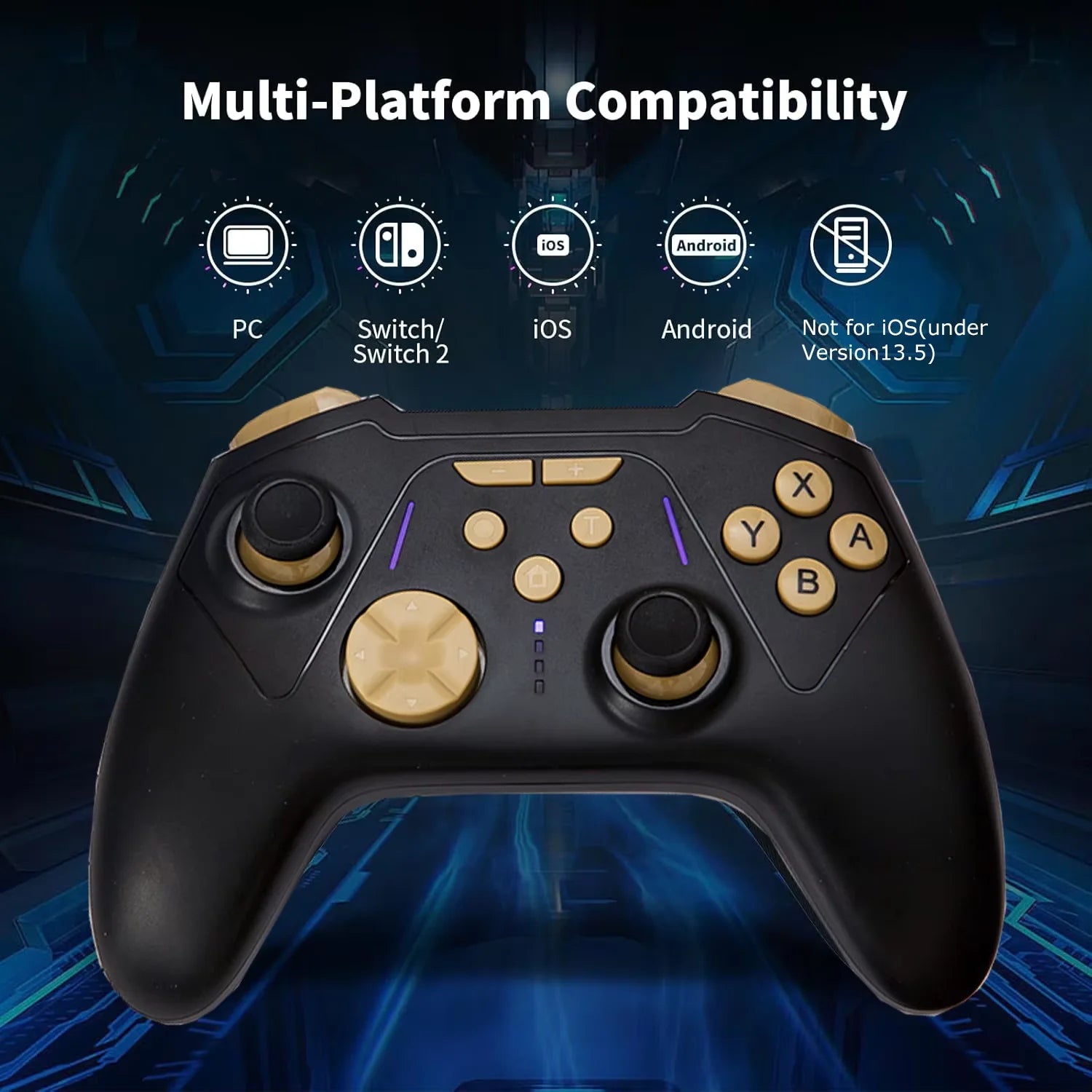 For Switch 2 Wireless Gamepad for NS/PC/Android/iOS Hall Trigger Gaming Controller Six Axis Motion Sensing Game Controllers New
