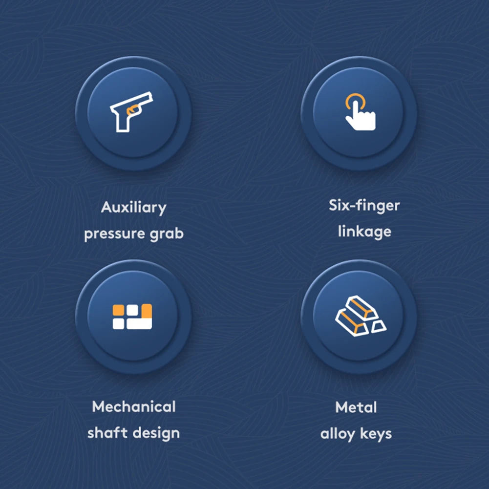 2pcs 6 Finger Gaming Trigger Latency-Free Control for PUBG Game Physical Buttons Game Controller for Iphone Android Smart Phone