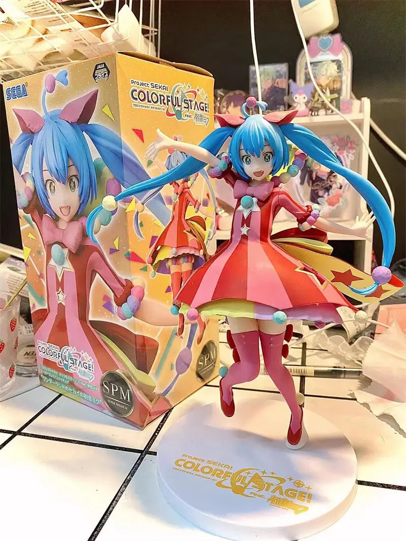 New 20cm Sega Original Hatsune Miku Project Sekai Colorful Stage Ver. Pvc Action Model Doll Figures Toys Collectible Ornament