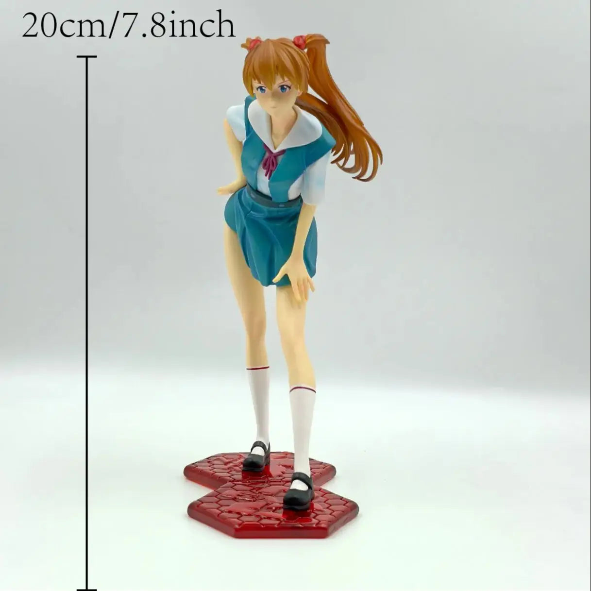 20cm 7.8 inch Anime Asuka Langley Soryu Action Figures Pvc Statue Desktop Ornamen Collection Statue Model Decoration Room Desk T