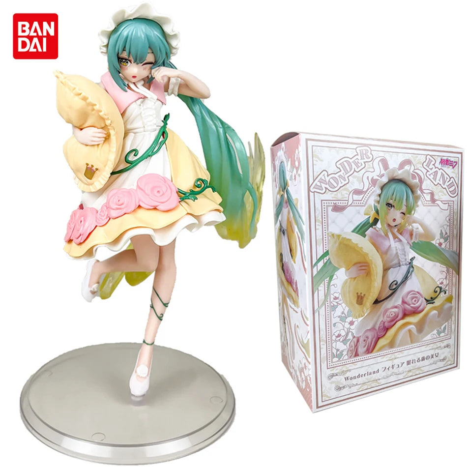 Anime Hatsune Miku X Cinnamoroll Figure Fairy Mirror Sleeping Beauty Figures Car Ornaments PVC Model children Toy Birthday Gifts