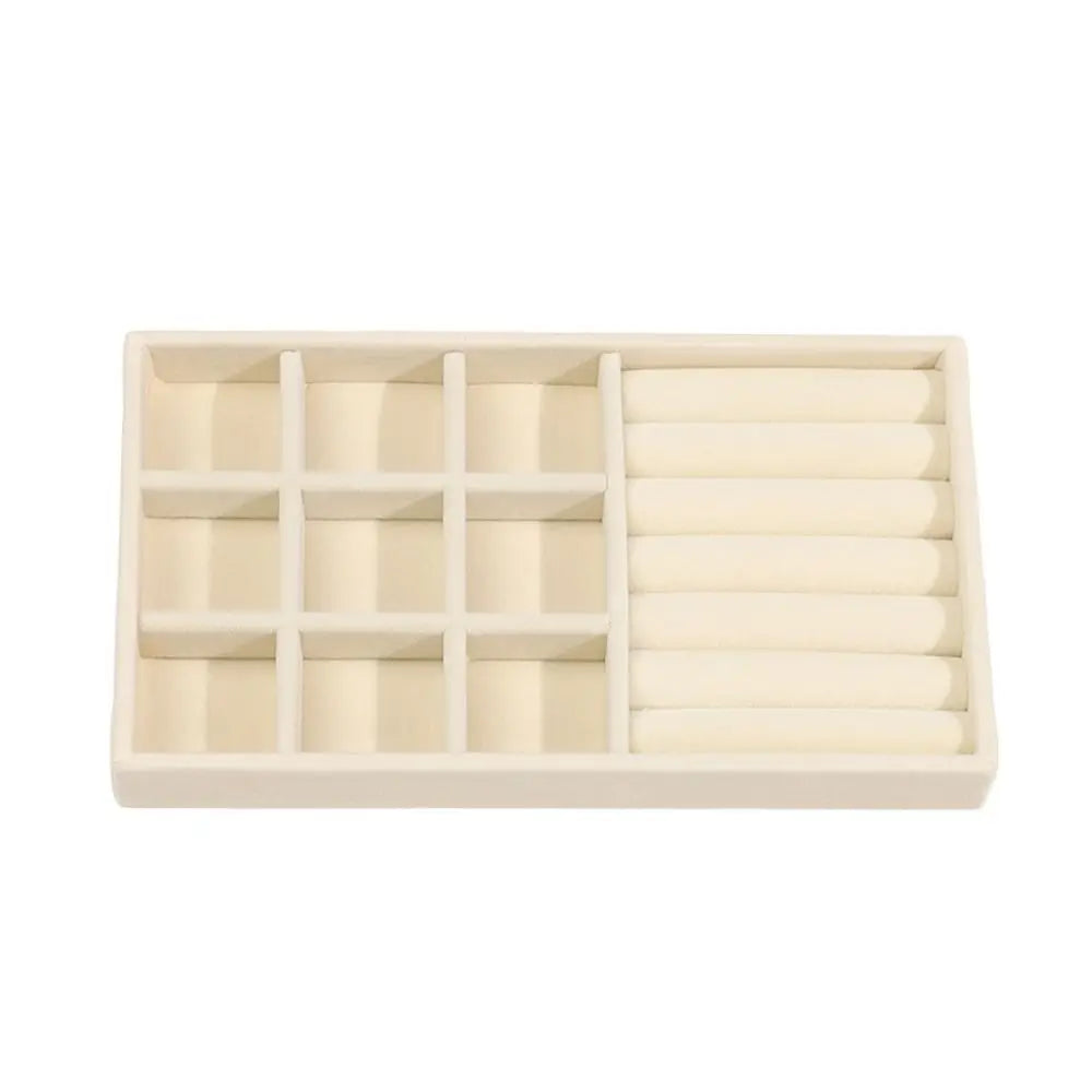 Stackable Velvet Jewelry Storage Box Velvet Necklace Display Tray Bracelet Earring Organizers Ring Bracelet Necklace