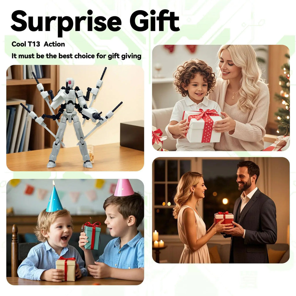 (Assembly Completed) 8 inch T13 Action Figure Set,T 13 Action Figure Multi-Articular Mobile Robot Nova T-13,Desktop Decorations