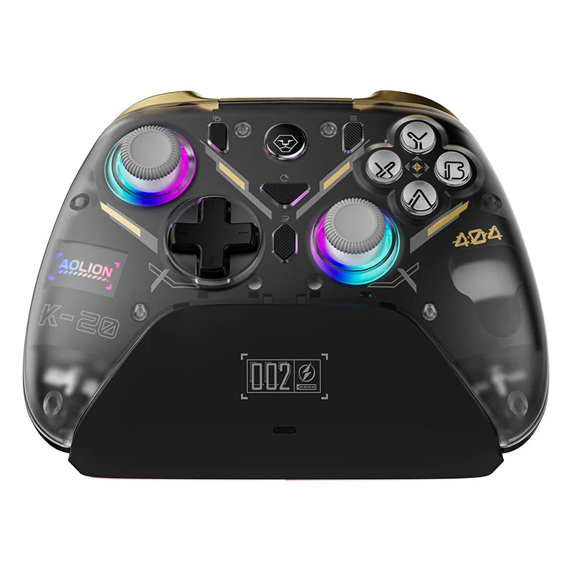 Aolion K20 Wireless Gamepad Game Controller With With Charging Dock RGB Hall Effect Joystick Trigger For PC/NS/Android/IOS