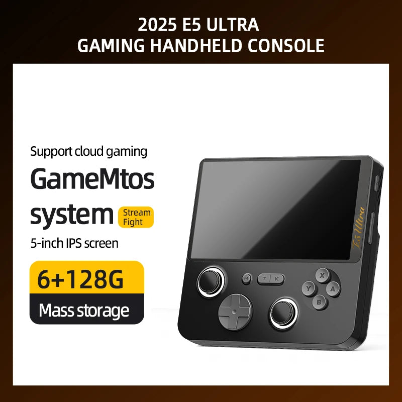 GAMEMT E5 Ultra Game Console 5" 1280*720 60Hz IPS Touch Screen 5000mAh Hall-Effect Joystick Portable Android Handheld Consoles