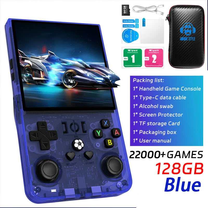 AISLPC R36MAX Retro Handheld Video Game Console Linux System 4.0 Inch IPS Screen Portable Pocket Video Player 128GB Games Gifts