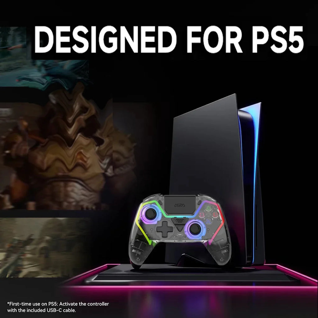 RGB Wireless Gaming Gamepad For PS5/ios/Android/PC Game Controller 3D Hall Effect Vibration Effect Gamepad PlayStation 5