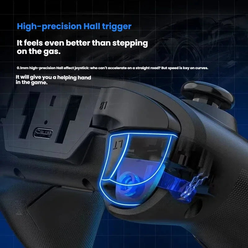 G6 Mobile Game Controller For Switch/IOS/Andriod/PC Support Streaming media/cloud Game Mobile Phone GamePad Hall effect joystick