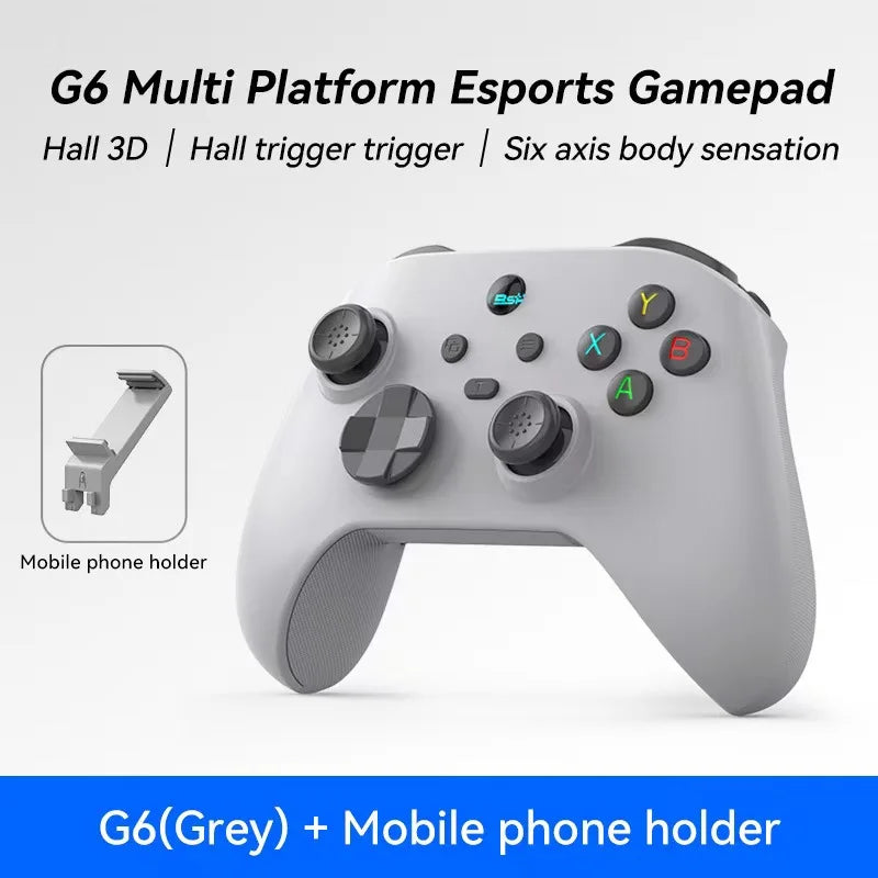 G6 Mobile Game Controller For Switch/IOS/Andriod/PC Support Streaming media/cloud Game Mobile Phone GamePad Hall effect joystick
