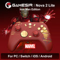 GameSir Nova 2 Lite Iron Man Edition Wireless Game Controller with GameSir Hall Effect Sensing Sticks for NS2 PC Android IOS