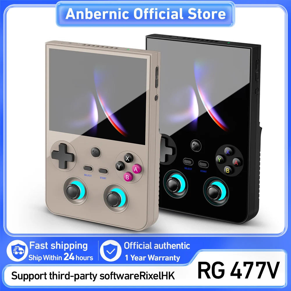 ANBERNIC RG 477V Retro Game Console Android 14 Dimensity 8300 Game Player 4.7" LTPS In-Cell Screen 5500mAh Wi-Fi 6E Hall joystic