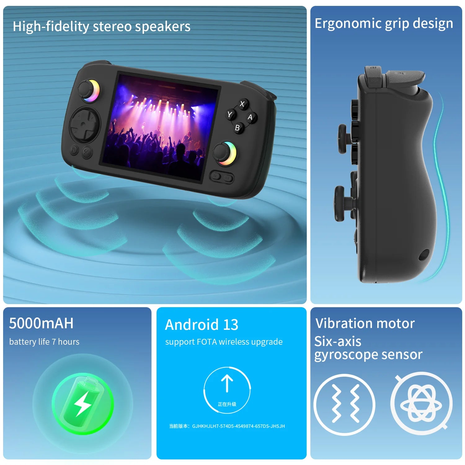 ANBERNIC RG406H Handheld Game Console Android 13 3D Hall joystick hall trigger  4 Inch IPS Multi-touch Screen Video Game RG 406H