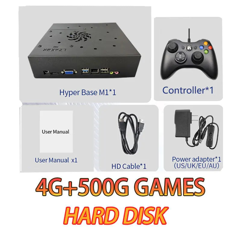 I3-3110M Retro Game Console X8 Play On TV 2T HDD Batocera+Windows 70000+Games For Wii PS2 N64 PSP GameCube N64 Wireless handle