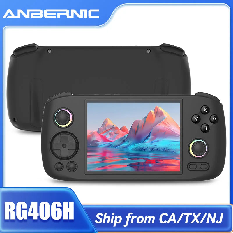 ANBERNIC RG406H Handheld Game Console Android 13 3D Hall joystick hall trigger  4 Inch IPS Multi-touch Screen Video Game RG 406H
