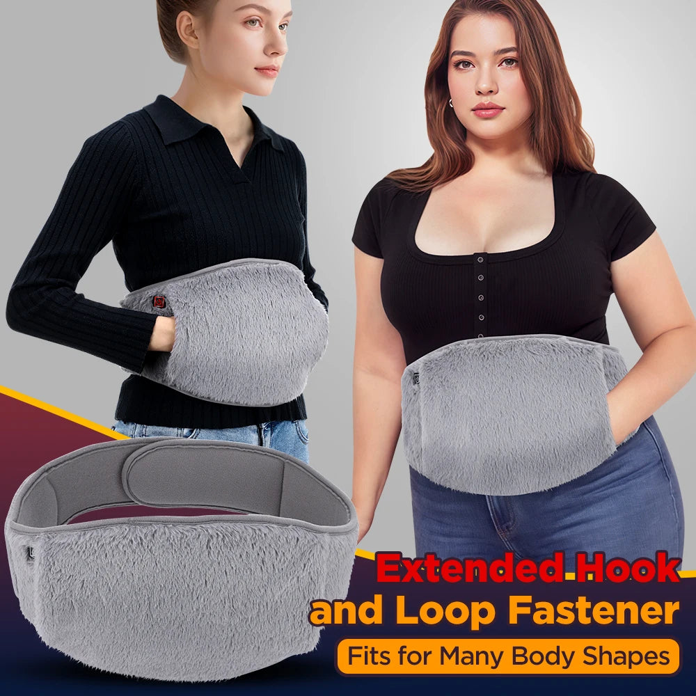 Electric Heating Belt With Hand Pockets Period Cramps Body Joints Pain Menstrual Heating Pad USB Uterus Hand Warmer Menstrual