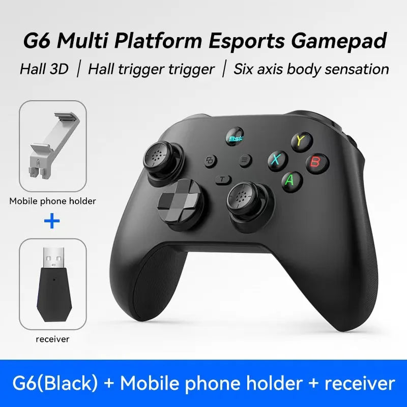 G6 Mobile Game Controller For Switch/IOS/Andriod/PC Support Streaming media/cloud Game Mobile Phone GamePad Hall effect joystick