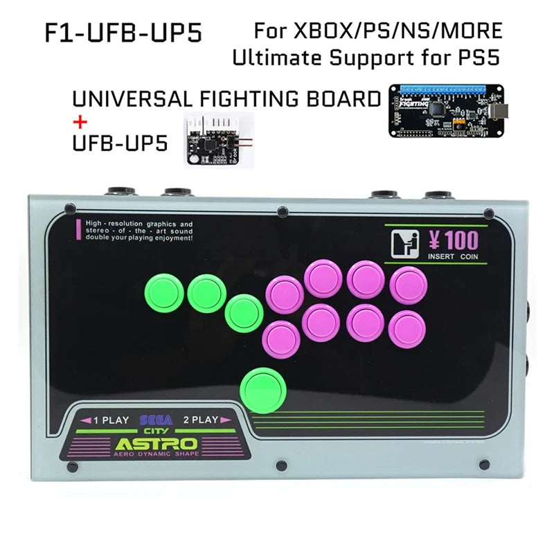 Fightbox Arcade Game Controller All Buttons Fighting Games Console Arcade Joystick Board Games Controller For PC/PS/PS5/Xbox/NS
