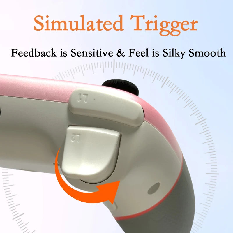 Multi-Platform Gamepad X9 For Switch 2/Switch/PC/PS3/PS2,Game Controller with Vibration,RGB Lighting Effect,Dual Back Keys&Macro