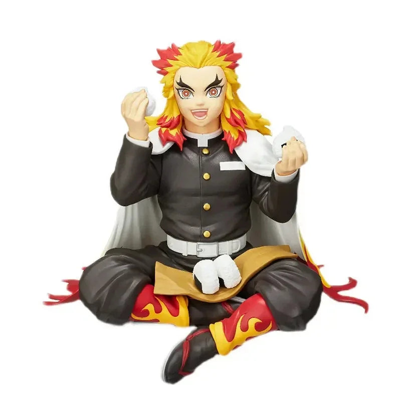 Hot Anime Demon Slayer Sit Eating High Quality Rice Figure All Style Tanjirou Nezuko Kyoujurou Tengen Tokitou Muichirou Figurine