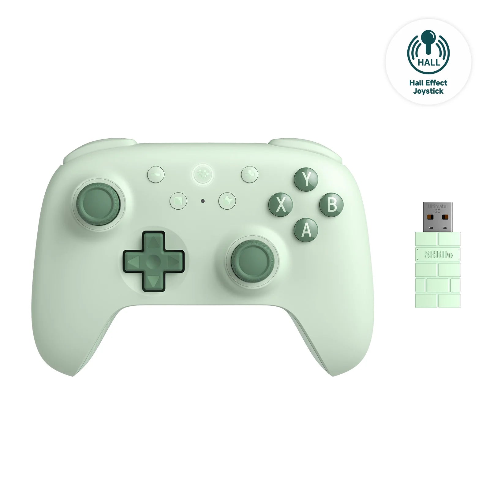 8BitDo Ultimate 2C Wireless Game Controller 2.4G Gamepad with Hall Effect for PC,Windows 10 11,Steam Deck,Raspberry Pi,Android