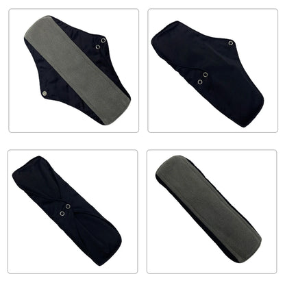 10 Piece Set Reusable Menstrual Pads for Women Washable Bamboo Charcoal Sanitary Napkins Eco-Friendly Cloth Period Pads