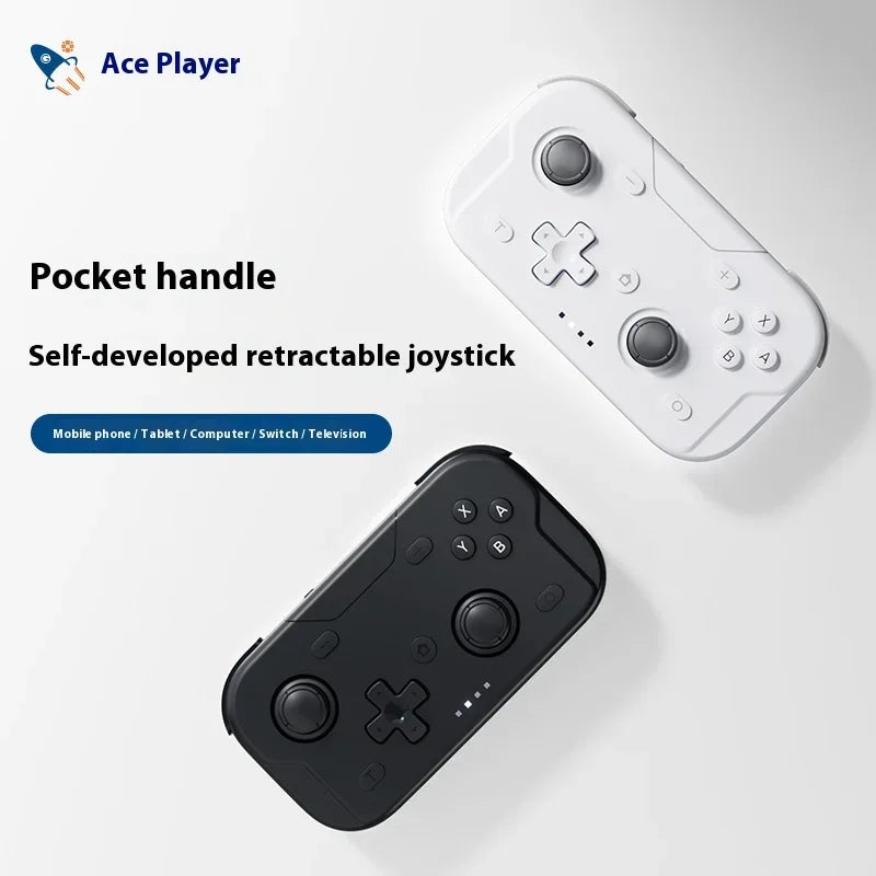 ACEGAMER Game Controller Wireless Bluetooth Gaming Controller Vibration Motor Gyroscope Portable Mini Grip for Switch Computer