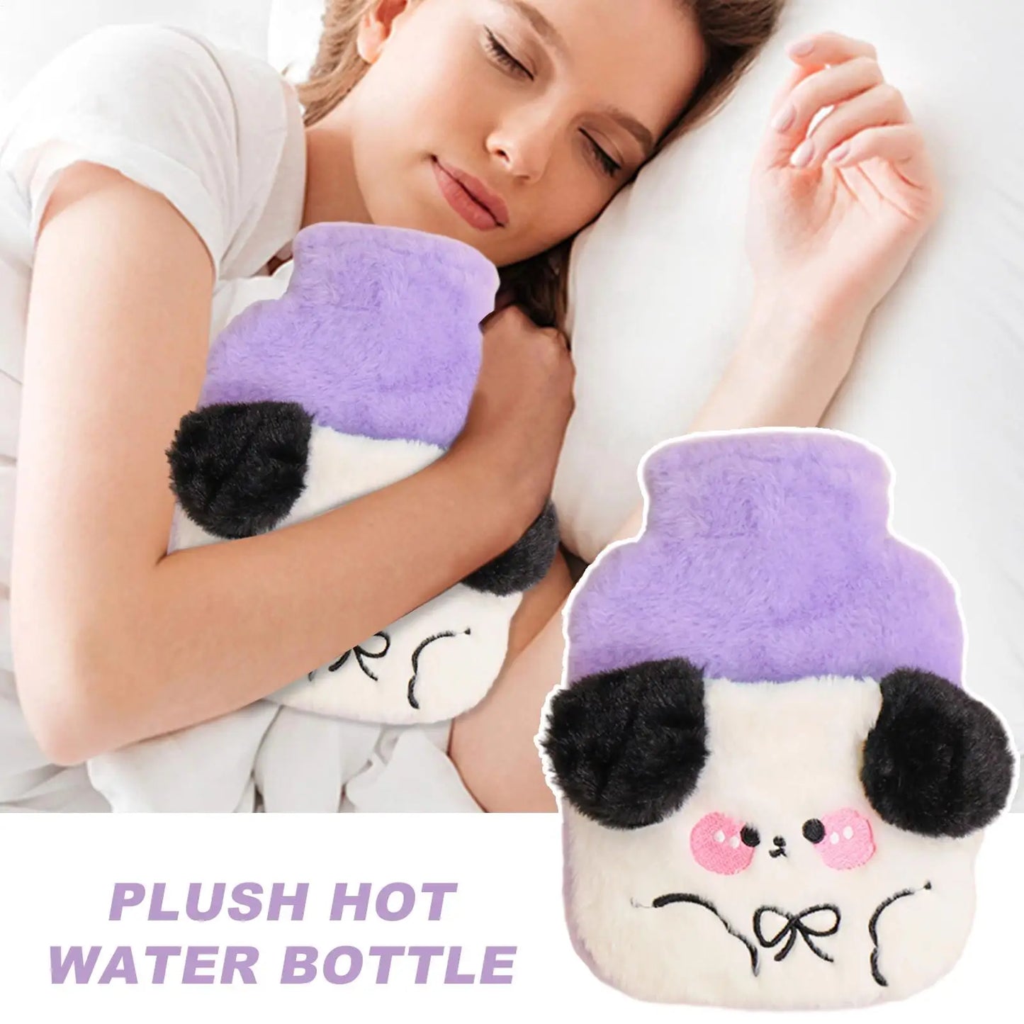 Hot Water Bottle Plush Hand Foot Warmer Heating Water Bottle For Women Men Student Child Menstrual Period Abdomen Neck Foot Hand