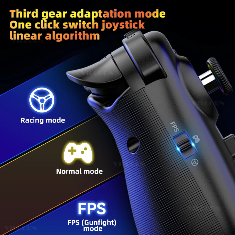 D8Pro RGB Tablet Game Controller FPS Mobile Gamepad For Switch Android ios PS3 PS4 PC Hall Trigger Joystick