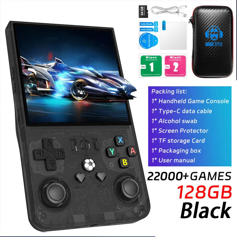 AISLPC R36MAX Retro Handheld Video Game Console Linux System 4.0 Inch IPS Screen Portable Pocket Video Player 128GB Games Gifts