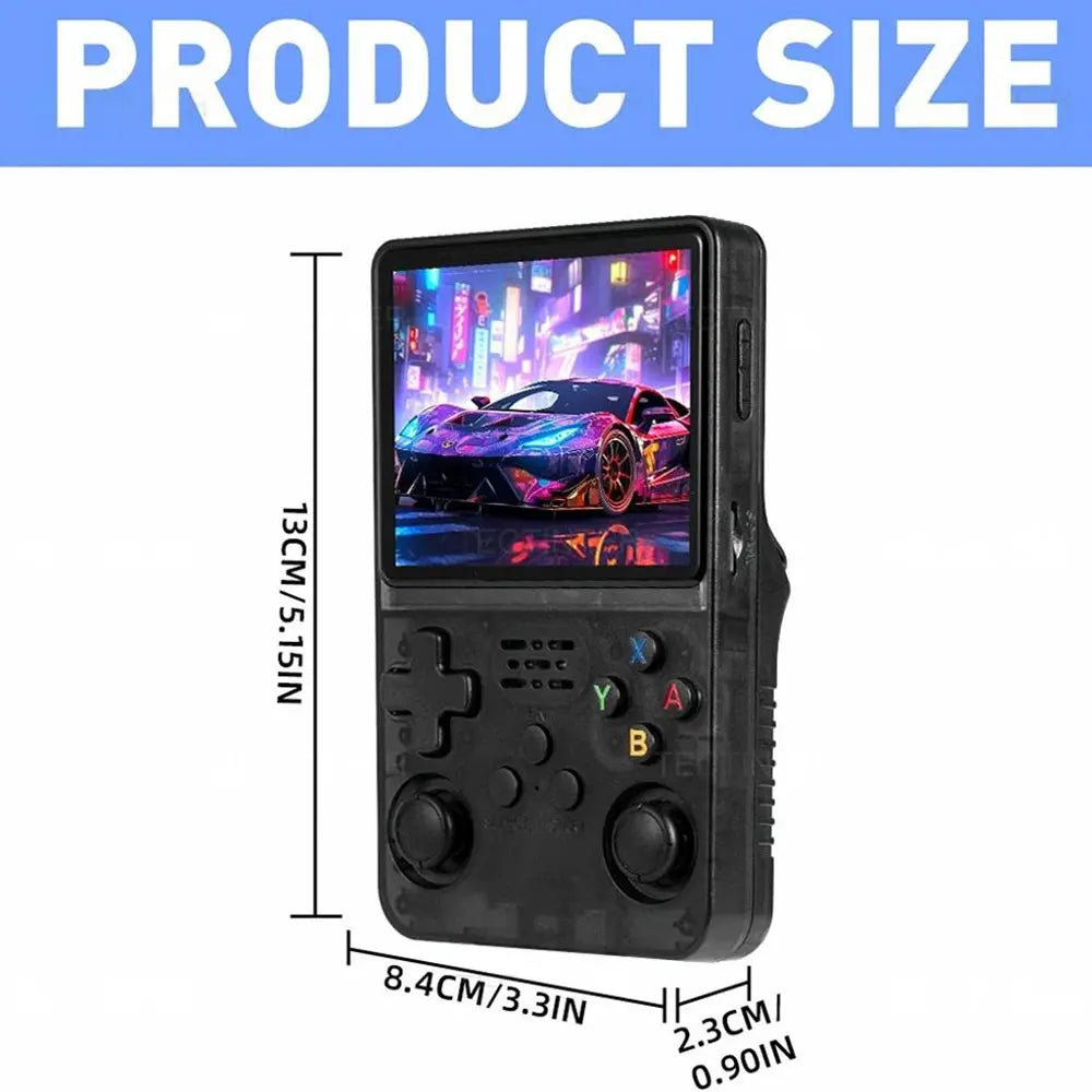 R36HD Handheld Retro Game Console, 1 Count Rechargeable Portable Pocket Game Console with 3.5-inch IPS Screen, Linux System Game