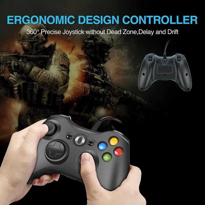 For Xbox360 Console USB Wired Game Controller Joypad For Win 7/8/10 PC Joystick Controle Mando Gamepad For Xbox 360 Accessories