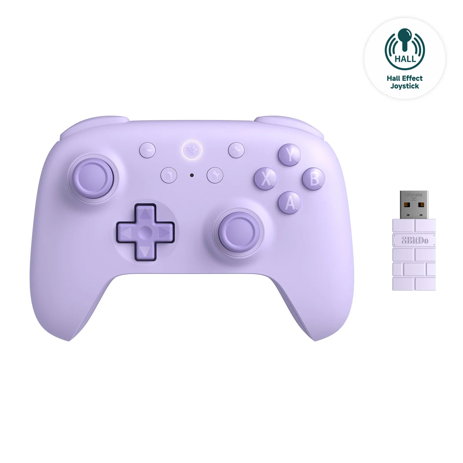 8BitDo Ultimate 2C Wireless Game Controller 2.4G Gamepad with Hall Effect for PC,Windows 10 11,Steam Deck,Raspberry Pi,Android