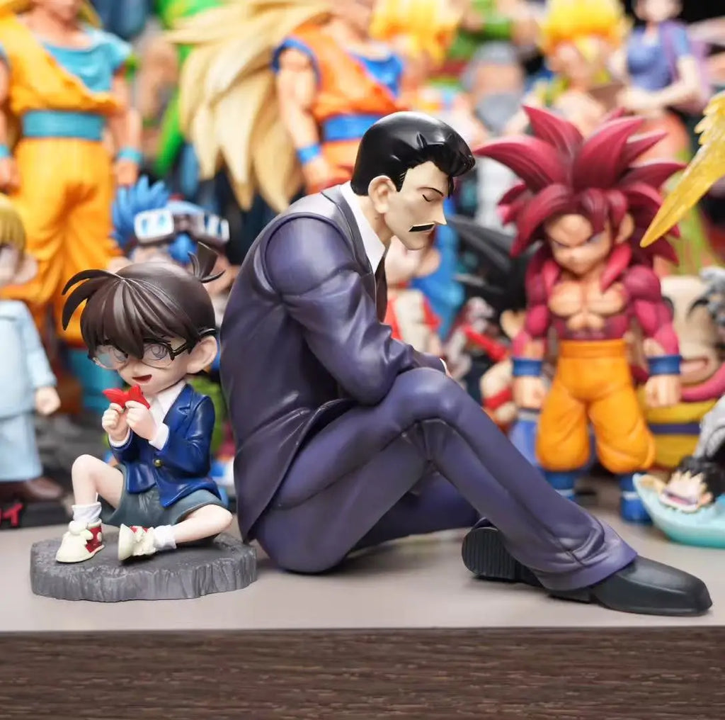 15cm/5.91in Anime Detective Conan Figure Mouri Kogorou Richard Moore  Action Figures Pvc Colection Model Toys for Children Gifts