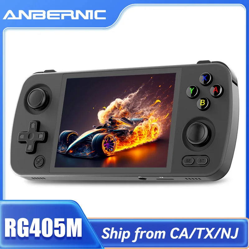 ANBERNIC RG405M Metal Handheld Game Console Android 12 System Unisoc Tiger T618 4 Inch IPS Screen Game Player Support OTA Update
